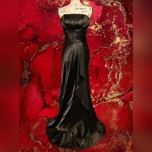 Cinderella Divine Black Strapless Evening Gown
